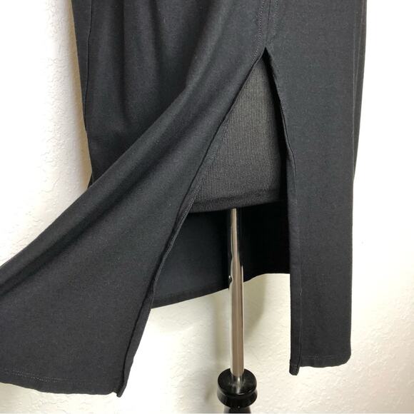 Eileen Fisher black sleeveless front slit tunic top size Small - Picture 5 of 12